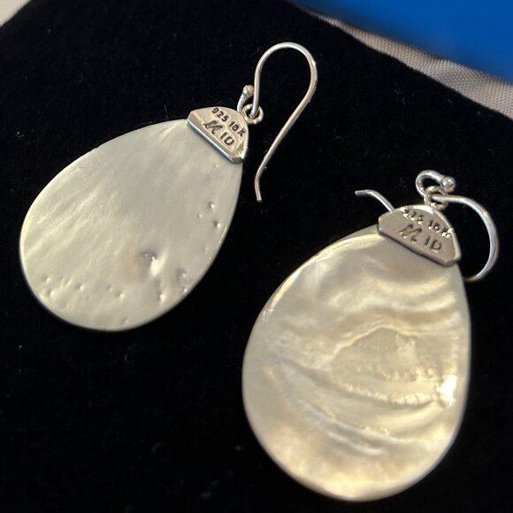 925 Silver Dangle Pierced Earrings - Picture 3 of 6